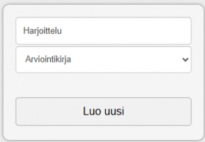 Arviointikirjan luominen