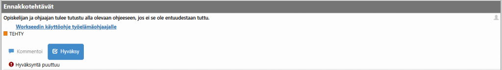 Opettajan hyvaksynta