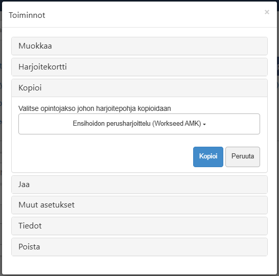 arviointikirja toiminnot