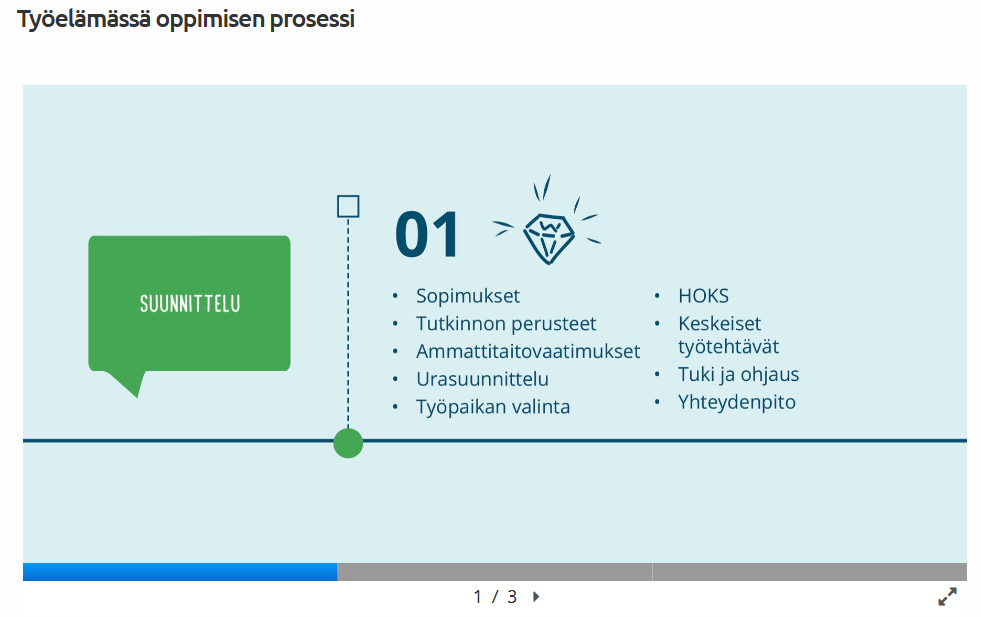 kuvankaappaus visuaalisesta kurssimateriaalista