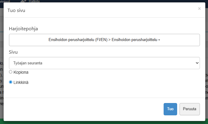 sivujen jakaminen ja kopioiminen