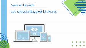 Luo saavutettava verkkokurssi -banneri