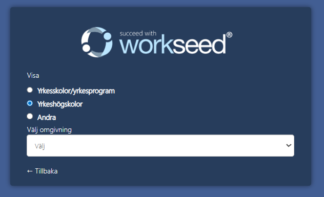 Skärmdump av inloggning för organisationer med O365