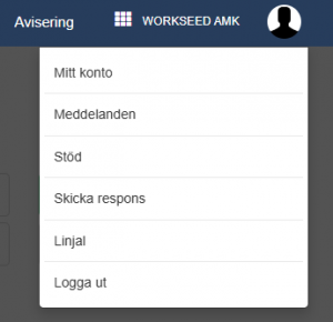 Öppna kontots inställningar