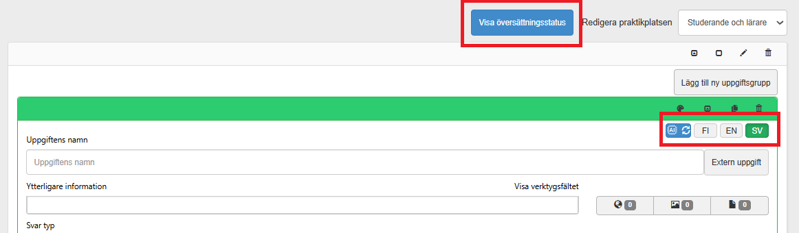 Verktyg för att hantera språkversioner