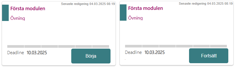 Öppna en övning