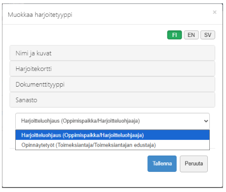 opinnäytetyön sanastomuutos