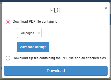 select pages for pdf