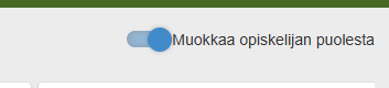 Kuvankaappaus painikkeesta "Muokkaa opiskelijan puolesta".