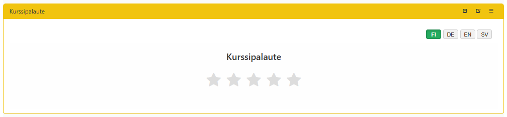 Kuvankaappaus tehtävästä, jossa käyttäjä antaa arvion viidellä tähdellä.